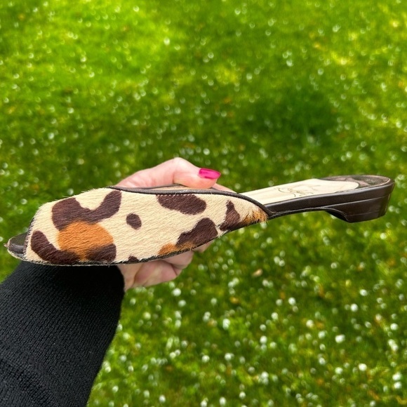 Christian Louboutin Animal Print Calf Hair Slides Sandals | Size 36 US 6 w/ Box - Picture 10 of 15